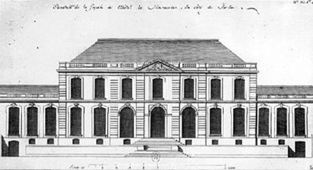 L'hôtel de Noirmoutiers - élévation de la façade sur le jardin