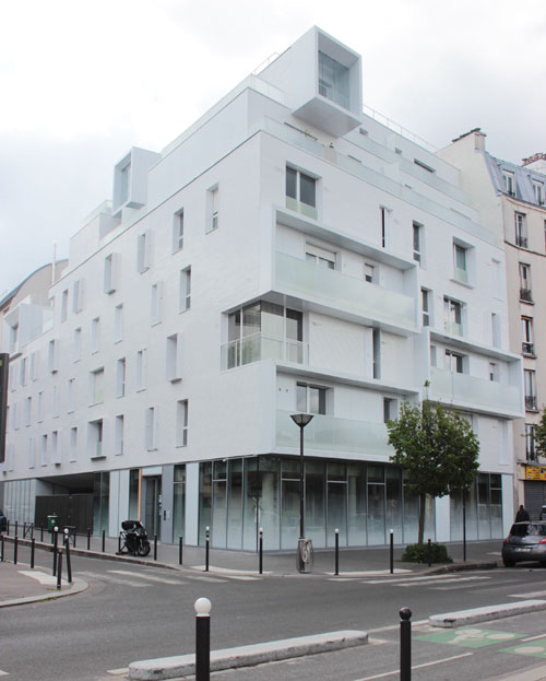 Logements sociaux rue d'Aubervilliers - Angle rue Paul Laurent et rue d'Aubervilliers Logements sociaux rue d'Aubervilliers - Angle rue Paul Laurent et rue d'Aubervilliers