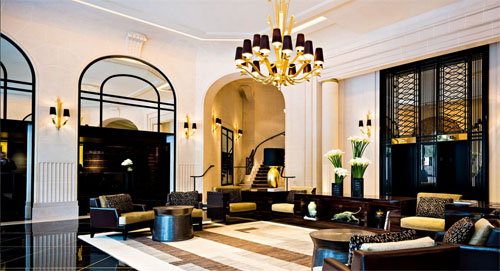 L'hôtel Prince de Galles : le lobby