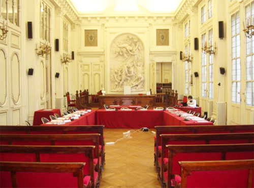 La mairie du 10e arrondissement : la salle des mariages La mairie du 10e arrondissement : la salle des mariages