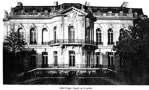 L'hôtel Porgès - La façade sur jardin