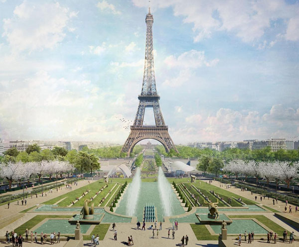 Les jardins du Trocadéro