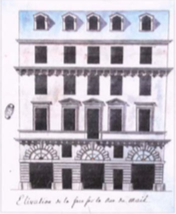 L'immeuble Berthault : élévation de la façade sur rue