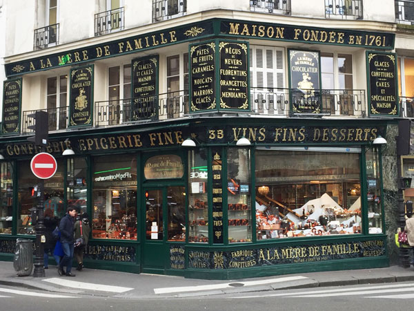 A la Mère de famille : la boutique historique, rue du Faubourg-Montmartre