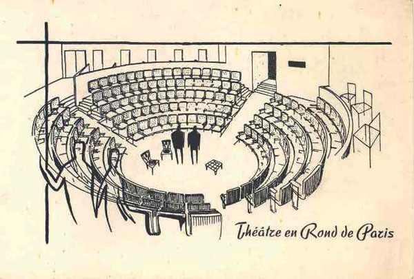 Le Théâtre en Rond de Paris, carte postale