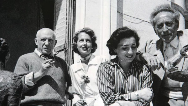 Pablo Picasso, Francine Weisweiller, l'épouse de Picasso, Jean Cocteau