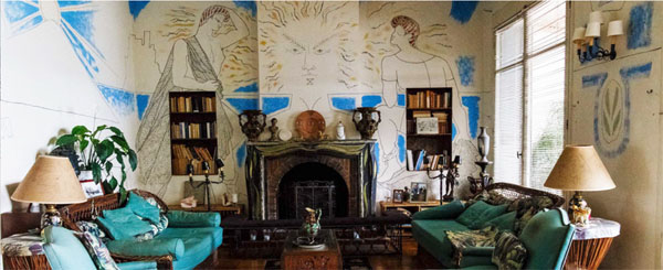 la Villa Santos Sospir recouverte de fresques de Jean Cocteau